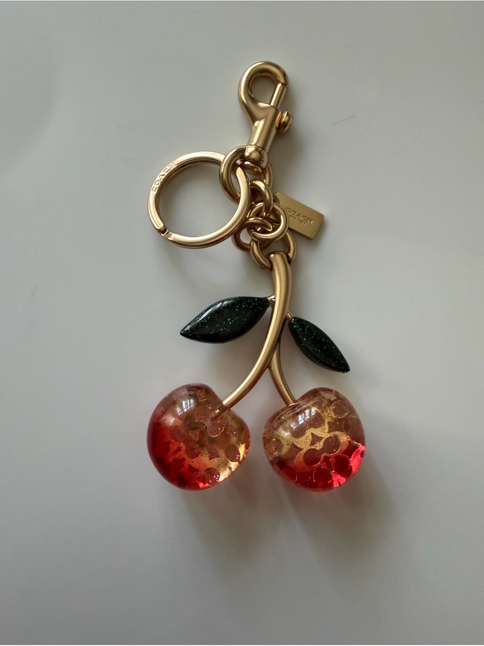 Coach Signature Cherry Bag Charm